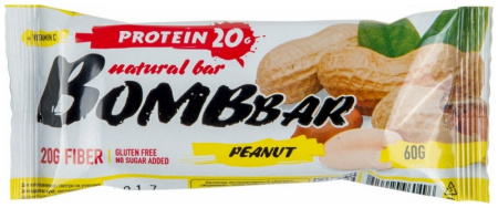 Bombbar Батончик протеиновый Арахис 60 г