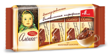 Пирожное бисквитное Аленка вкус молочный шоколад