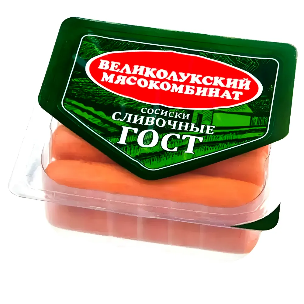 Сосиски сливочные Великолукский мясокомбинат вареные