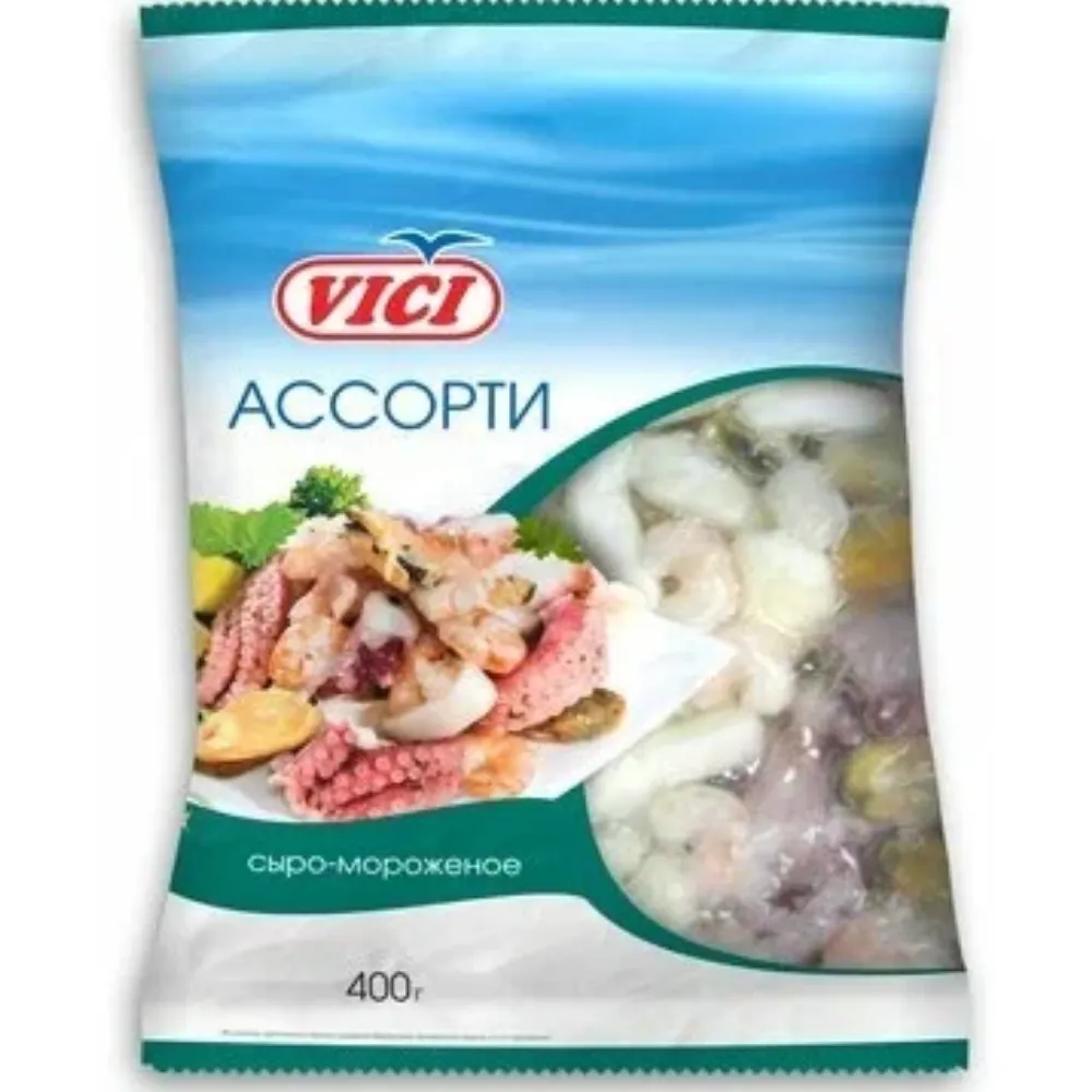 Ассорти из морепродуктов сыро-мороженое, VICI купить недорого: низкая цена  на ассорти из морепродуктов сыро-мороженое, vici в Москве с доставкой