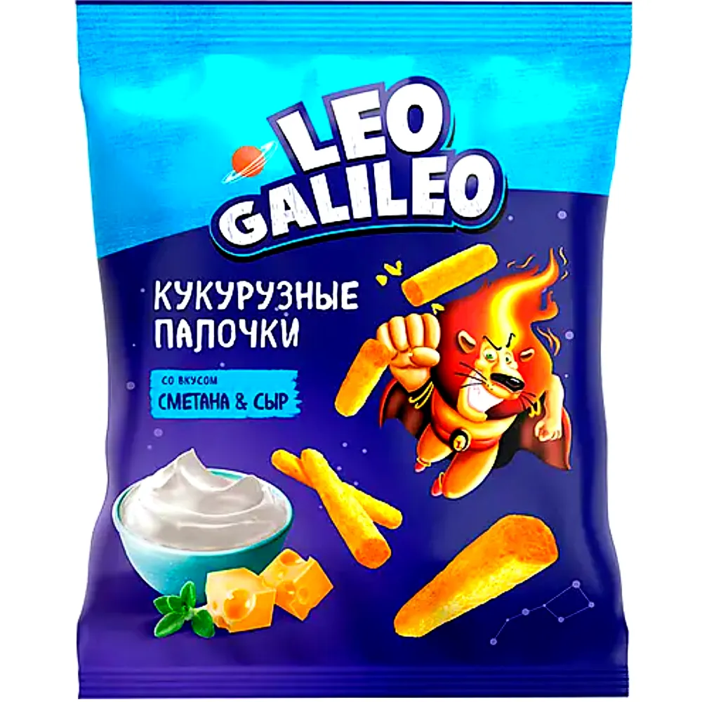Кукурузные палочки со вкусом сметана и сыр Leo Galileo купить недорого:  низкая цена на кукурузные палочки со вкусом сметана и сыр leo galileo в  Москве с доставкой