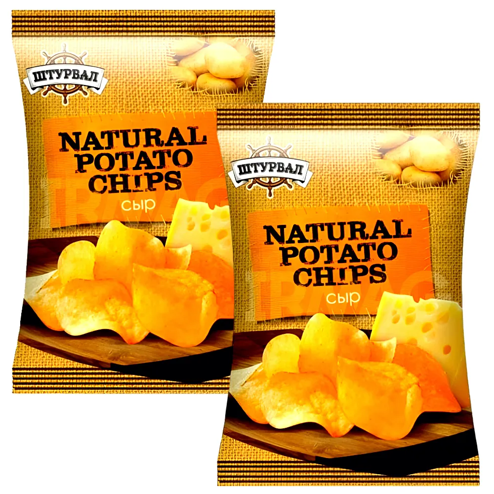 Чипсы Natural Potato Chips 2 шт со вкусом сыра купить недорого: низкая ...