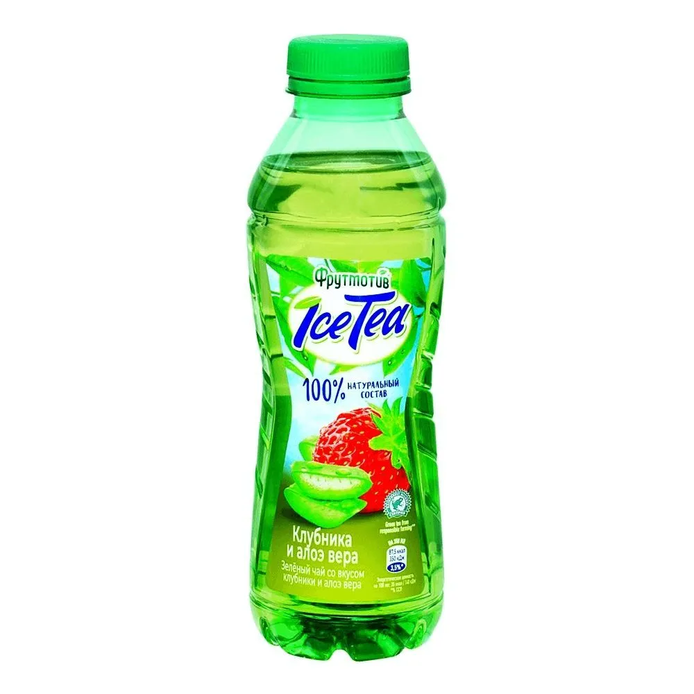 Холодный зеленый чай ICE TEA Клубника и алое вера