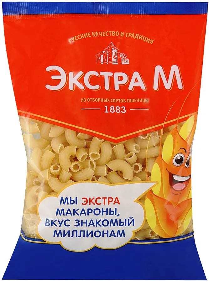 Макароны Экстра М Рожки 400 г 400 г г. в Москве по низкой цене с доставкой
